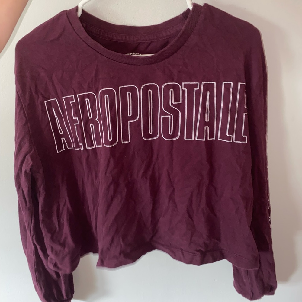 aeropostale long sleeve cropped shirt